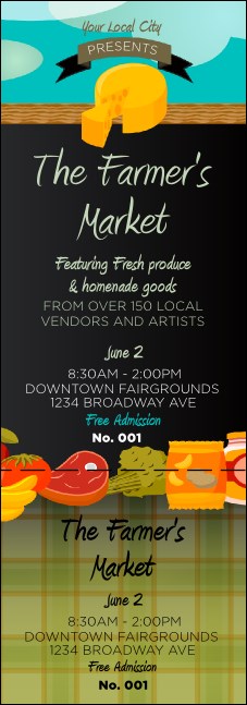 Farmer's Market Event Ticket Product Front