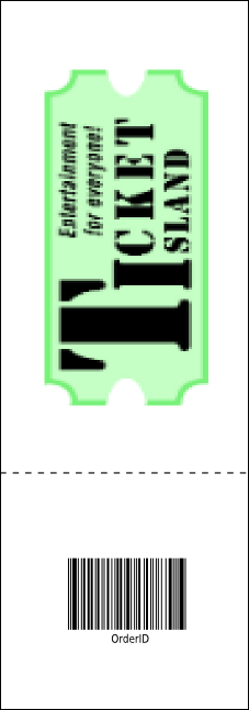 Orange Geometric Raffle Ticket Product Back