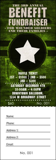 Army Raffle Ticket Product Front