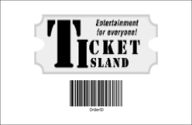 Aloha Black and White Drink Ticket Product Back