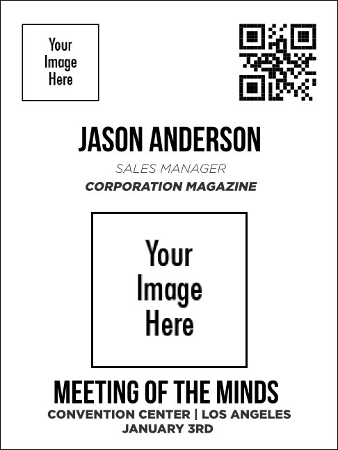 Conference Series: Large Image Economy Event Badge Product Front