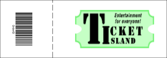 Green Stripes Reserved Event Ticket Product Back