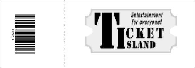 All Purpose Geometric Black and White Event Ticket Product Back