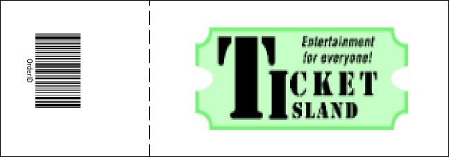 Green Glitter Reserved Event Ticket Product Back
