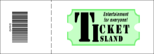 Teal Ribbon Event Ticket Product Back