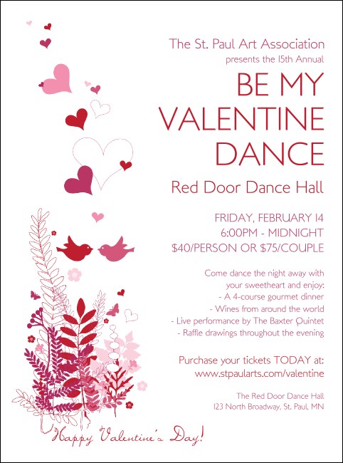 Valentine Love Birds Flyer Product Front