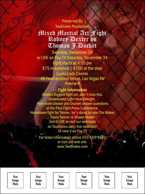 Mixed Martial Arts Event Flyer