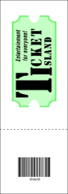 Golden Ornament Event Ticket Product Back