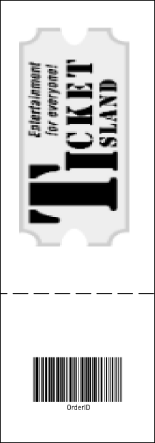 Portland General Admission Ticket (black and white) Product Back