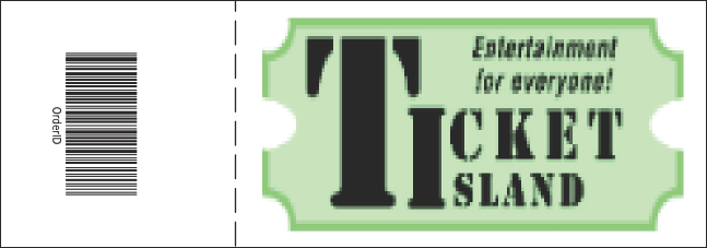 Hip Hop Green Event Ticket Product Back