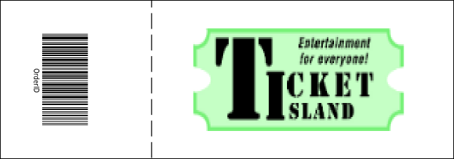 Green Two-Tone General Admission Ticket Product Back