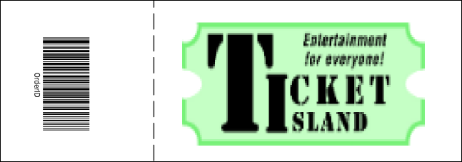 Pink Two-Tone General Admission Ticket Product Back