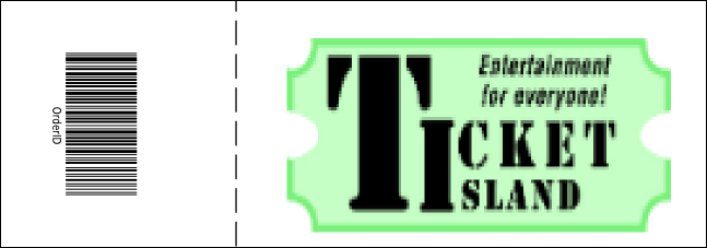 Green and Black General Admission Ticket Product Back