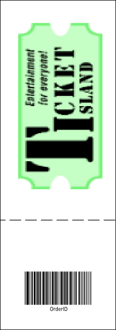Green Squares Ticket Product Back