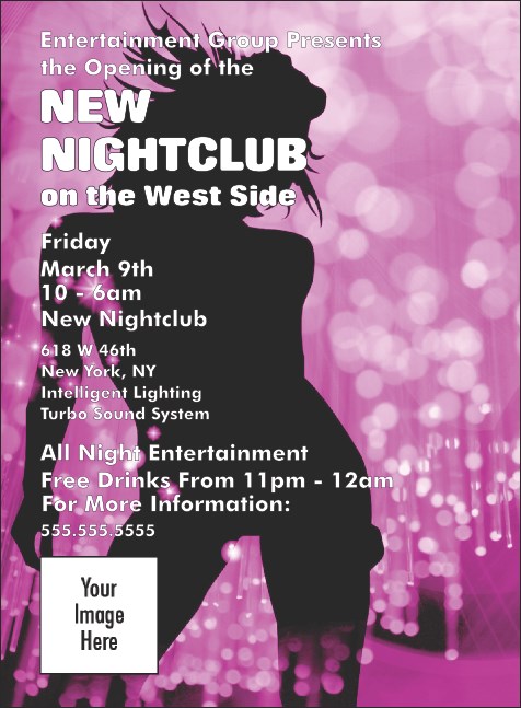 Nightclub Pink Invitation Product Front