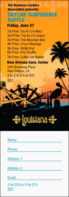 Louisiana Raffle Ticket Product Front