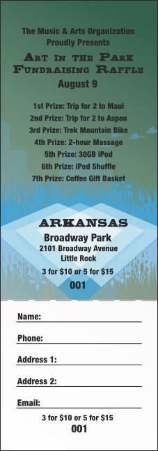 Arkansas Raffle Ticket Product Front