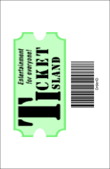 Year Gala Plaid Green Drink Ticket Product Back