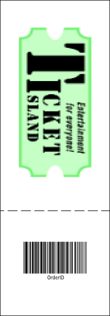 Fishing and Hunting Green Camo Expo Raffle Ticket Product Back
