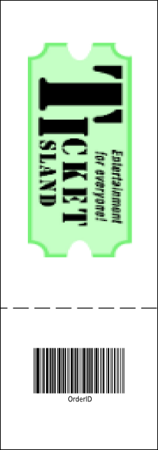 Green Squares Raffle Ticket Product Back