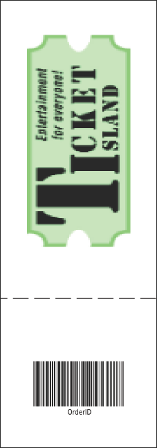 Ride Raffle Ticket with stub Product Back